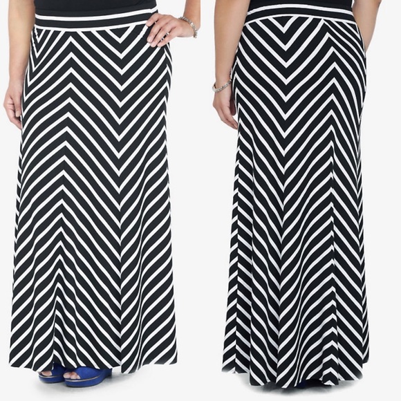 torrid Dresses & Skirts - Torrid | Chevron Striped Maxi Skirt